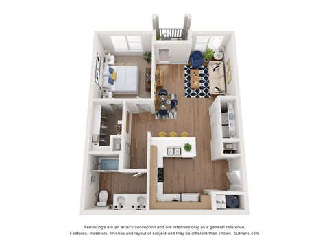 bedroom floor plan at the villas at falling waters apartments in omaha ne